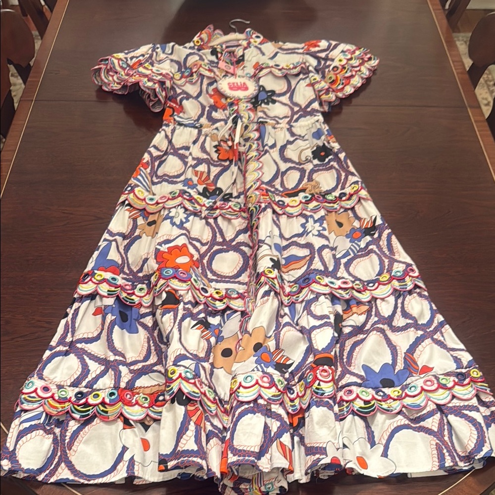 NWT Celia B Multicolor Embroidered Lynn Dress Size XS